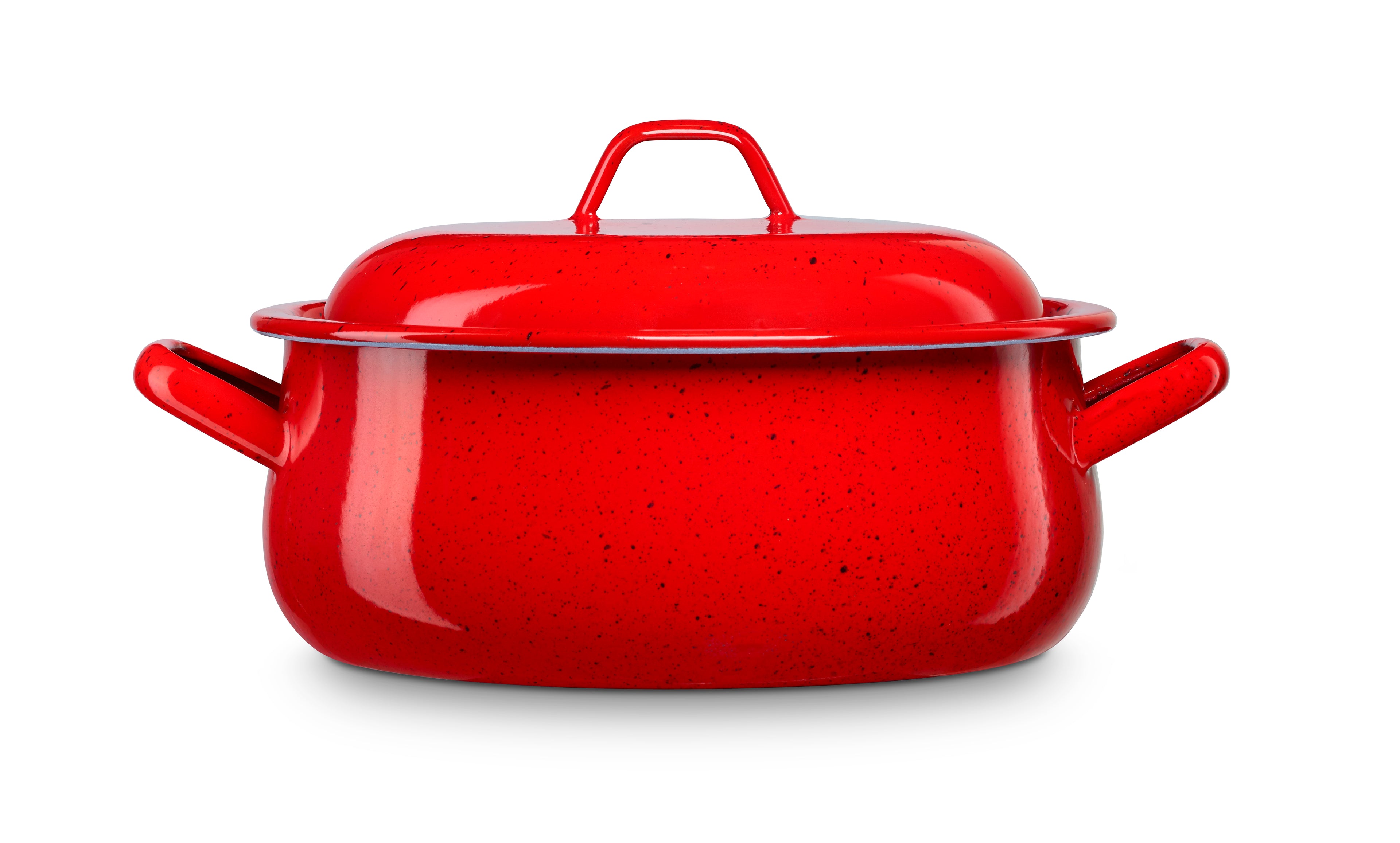 Cacerola Abombada de Acero Esmaltado Vitrificado