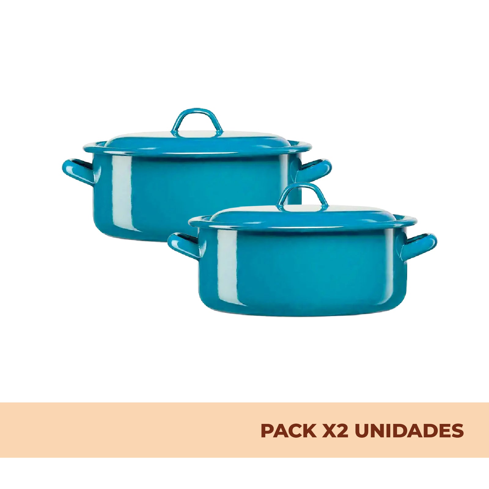 Cacerola Recta de Acero Esmaltado Vitrificado