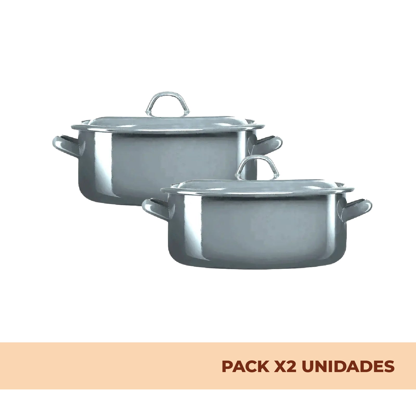 Cacerola Recta de Acero Esmaltado Vitrificado