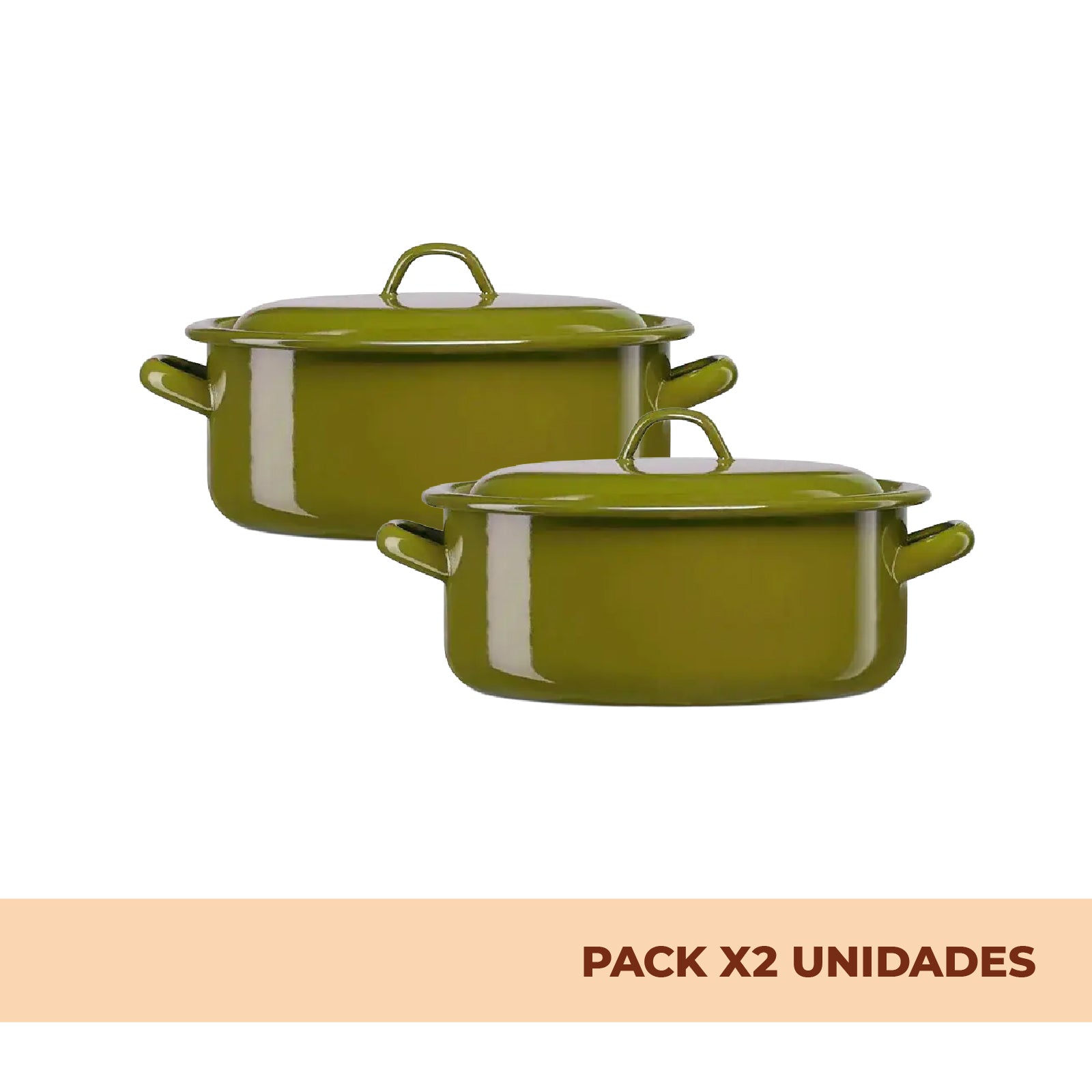 Cacerola Recta de Acero Esmaltado Vitrificado