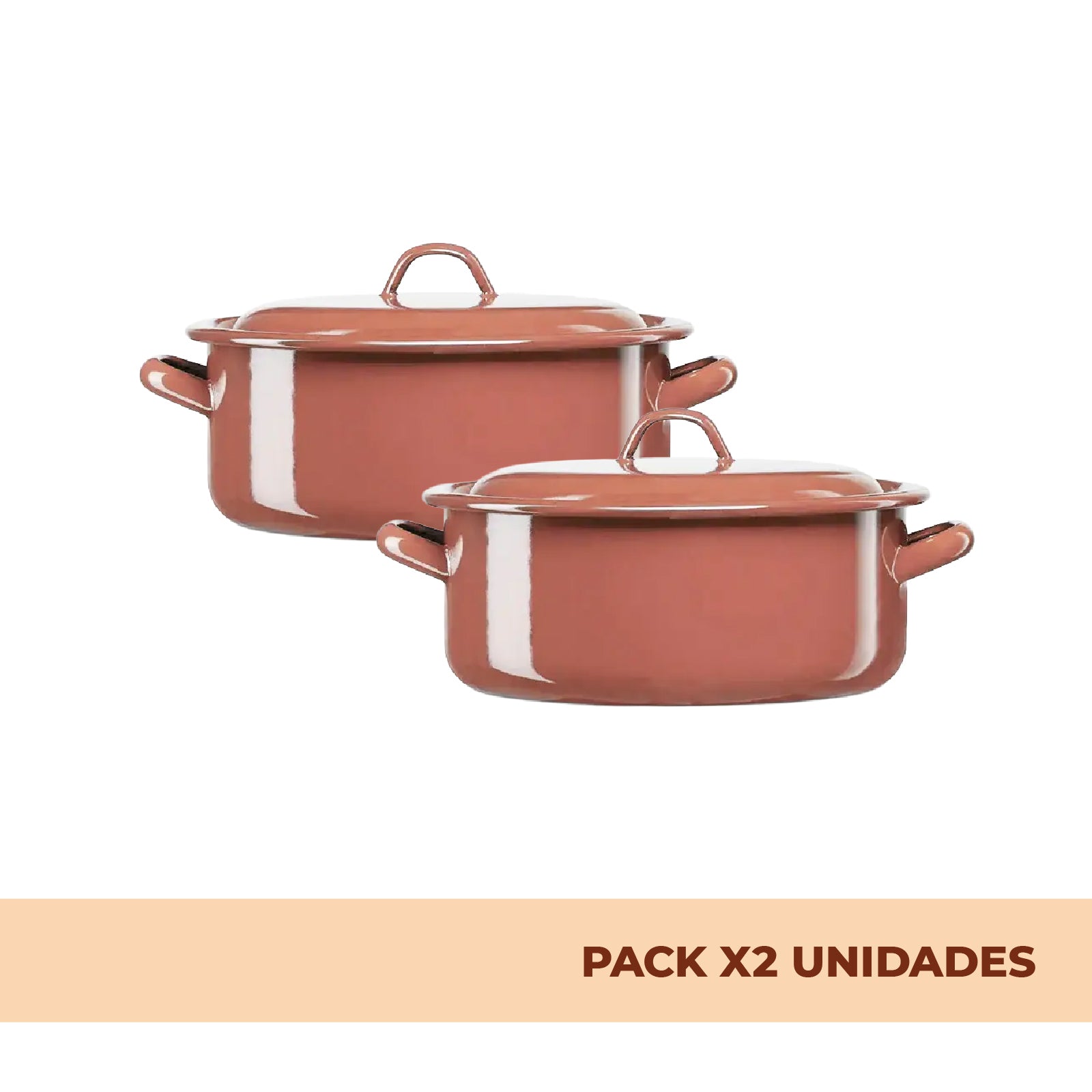 Cacerola Recta de Acero Esmaltado Vitrificado