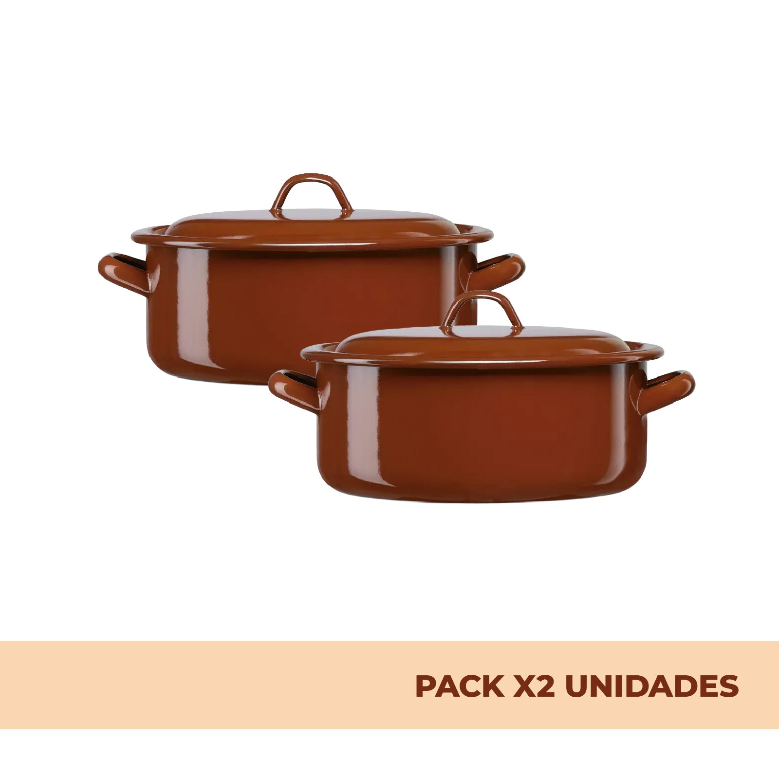 Cacerola Recta de Acero Esmaltado Vitrificado