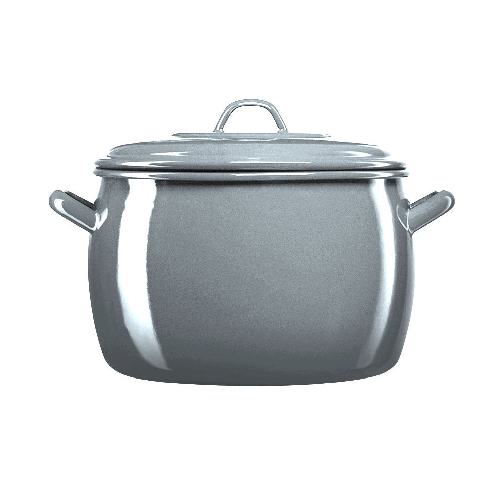 Olla Abombada de Acero Esmaltado Vitrificado