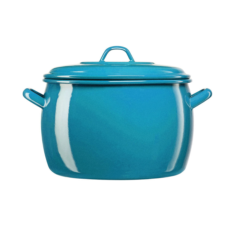 Olla Abombada de Acero Esmaltado Vitrificado