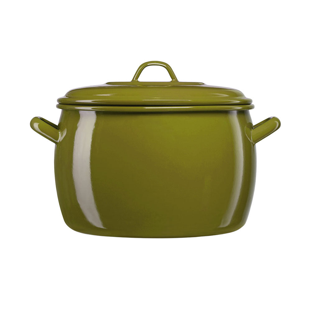 Olla Abombada de Acero Esmaltado Vitrificado